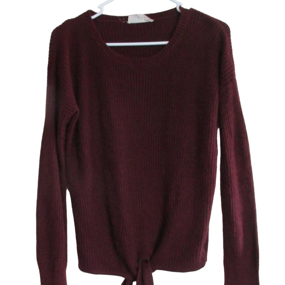 Pink Republic Pullover Sweater Womens Medium Purple Burgundy Long Sleeve Shirt‎